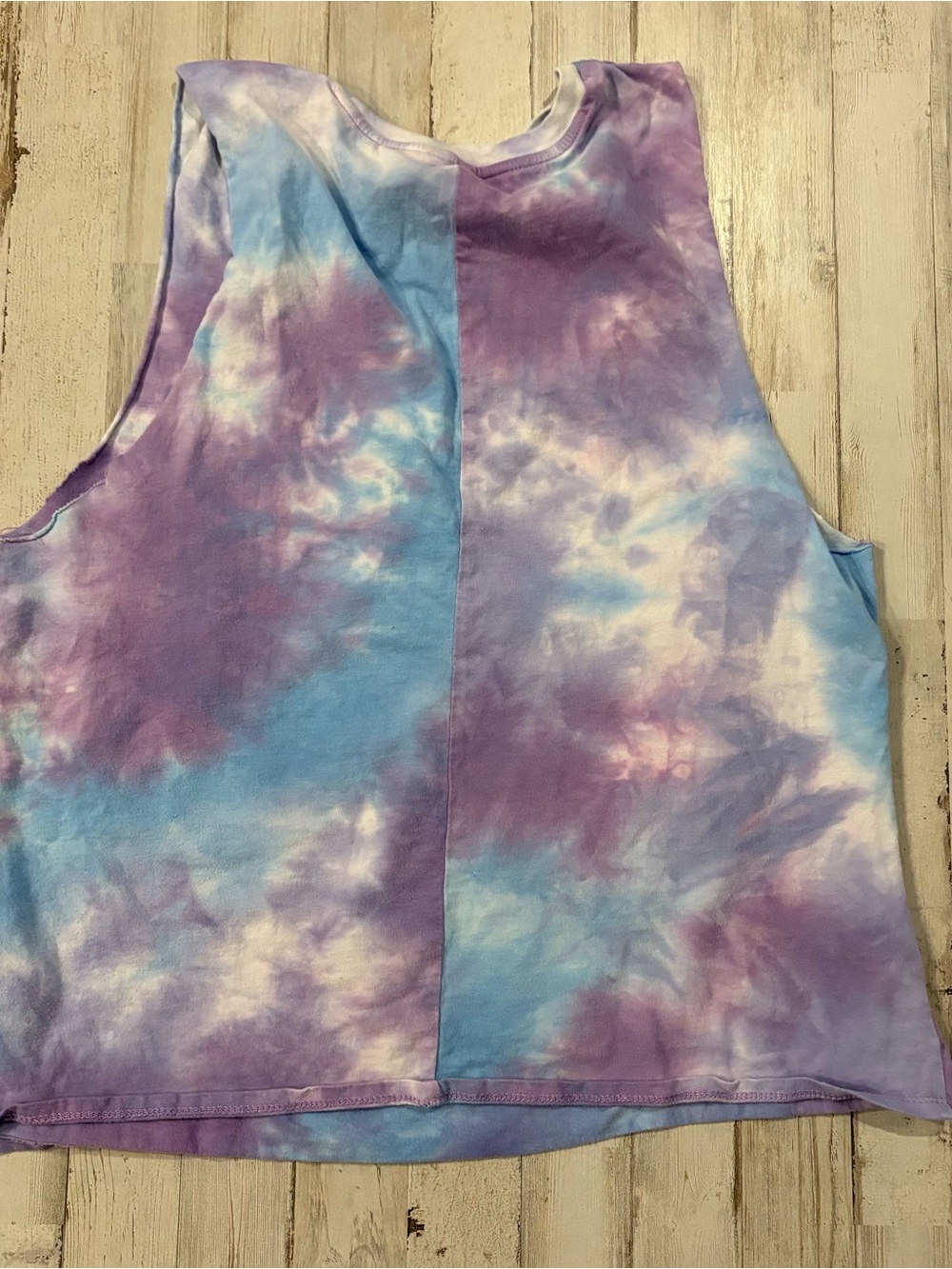 Disney Purple Blue Tie-Dye Stitch Sleeveless Tank - Picture 6 of 6